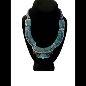 NEW Handmade Tibetan Necklace - Turquoise and Tibetan Silver